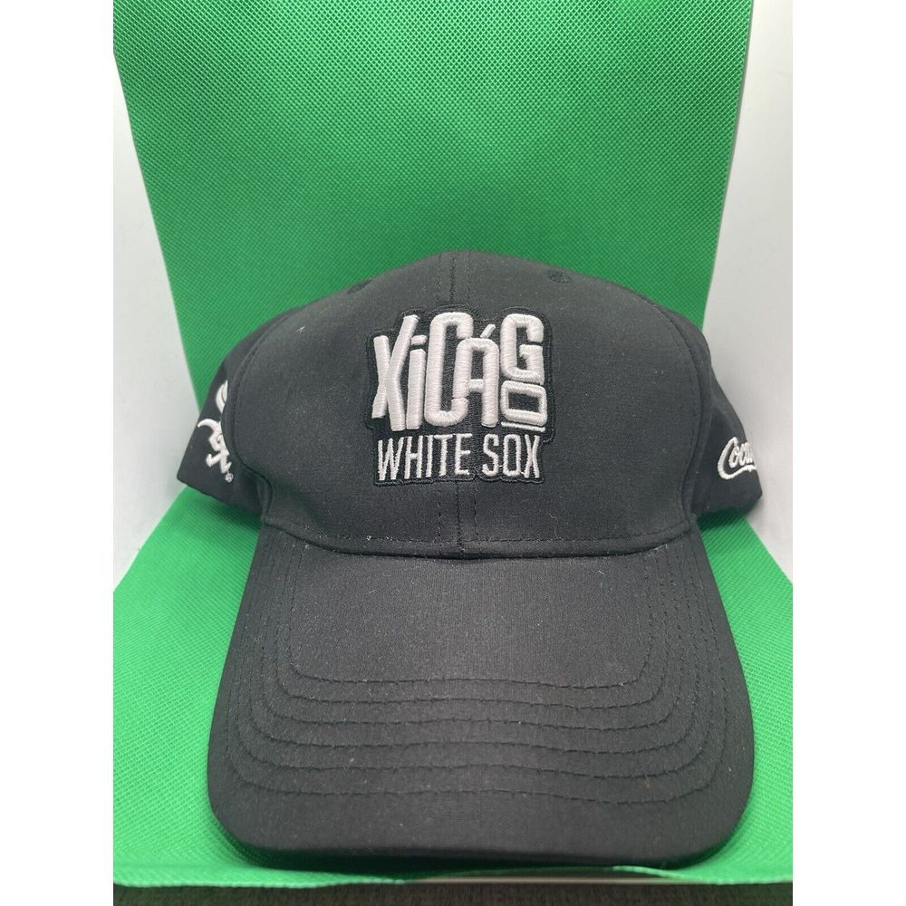Xicágo Chicago White Sox Adjustable SnapBack Hat Black Coca‎ Cola MLB